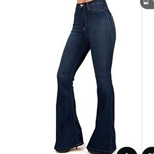 High waist Bell bottom dark blue/navy  jeans